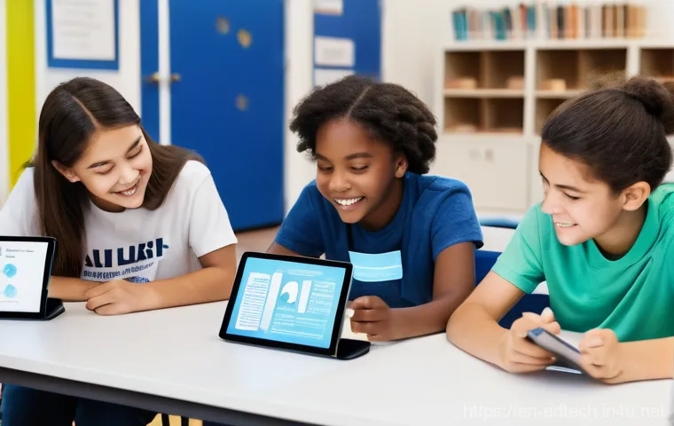 교육공학과 혼합학습 - **"Personalized Learning with AI Tutor"**
A bright, modern, and inviting learning hub filled wit...