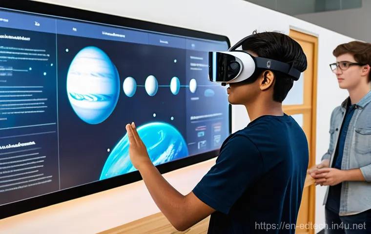 교육공학과 인지적 도제 학습 - **Prompt:** A diverse group of young adults, aged 16-20, in a brightly lit, futuristic learning hub....