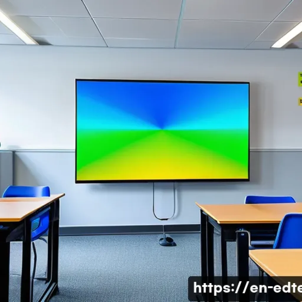 교육공학과 동영상 기반 학습 - A modern, bright classroom setting featuring a diverse group of adult learners engaged with an inter...